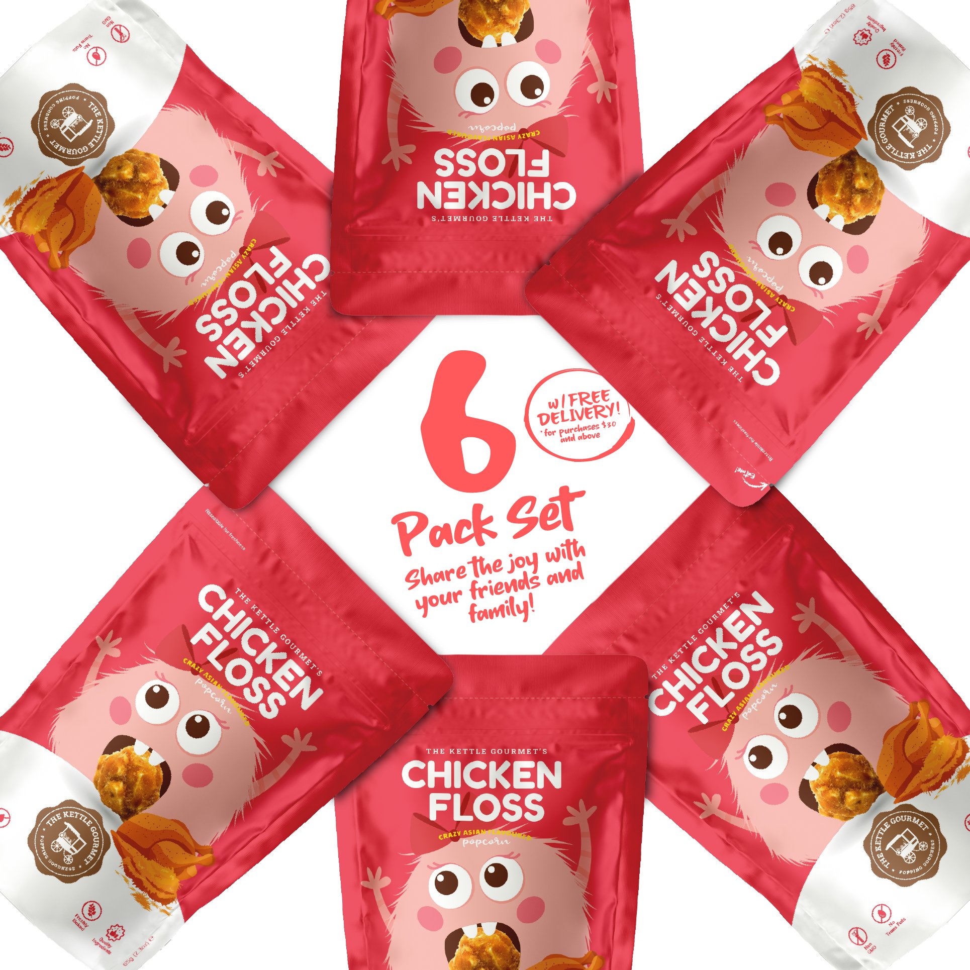 chicken-floss-6-pack-set-shop-local-brands-at-vulcan-post-label