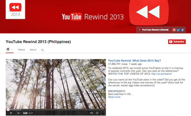 youtube philippines 2013