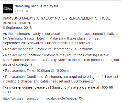 Malaysian Samsung Galaxy Note7 Users, Here's What You Need To Know