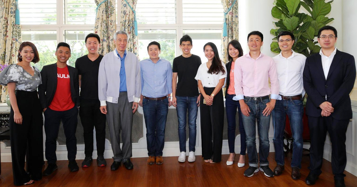 Prime Minister Lee Hsien Loong meets Singapore startup founders
