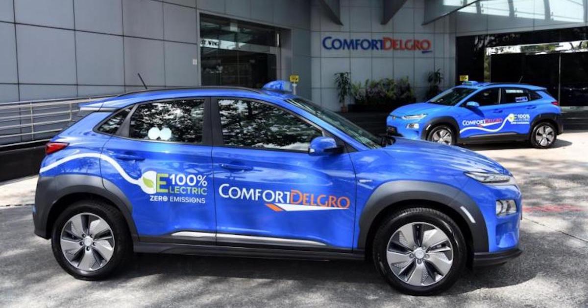 comfortdelgro electric taxi singapore