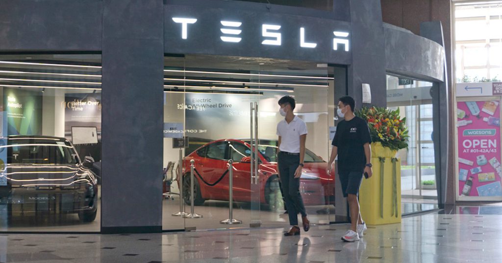 tesla showroom singapore