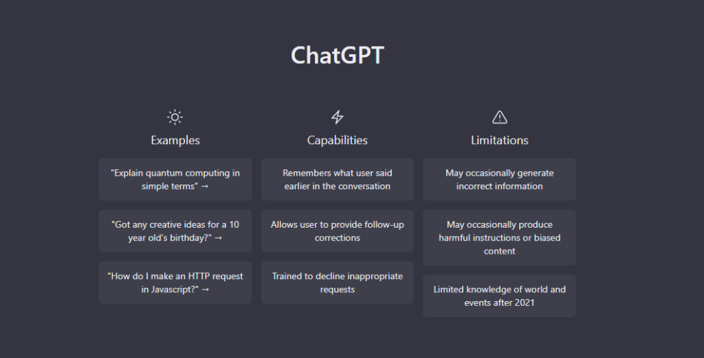 CHATGPT LANDING PAGE