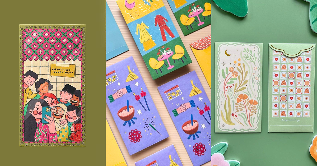 Stylo-certified duit Raya packets by 7 M’sian artists to elevate your money gifting