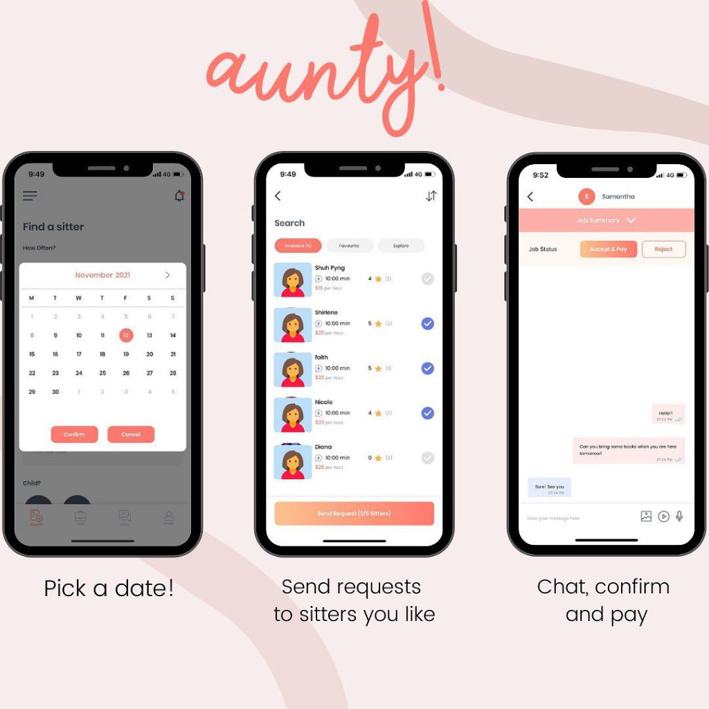 aunty babysitting app that make mum's lives easier