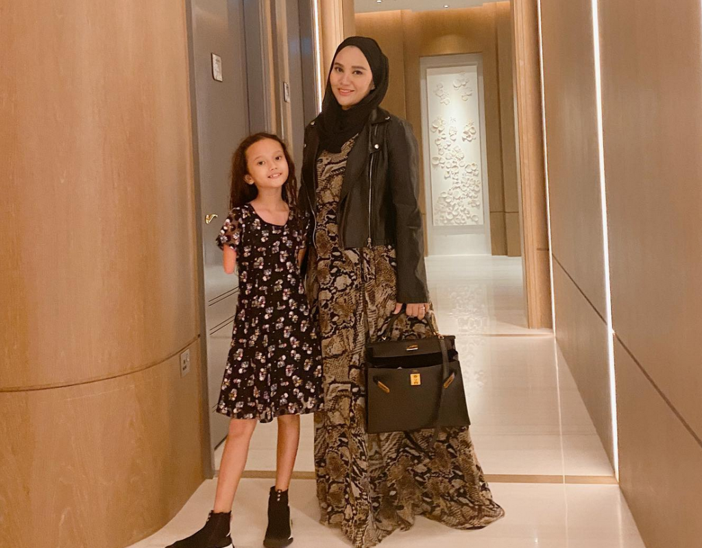Mother daughter: Norfasarie and her 11-year-old Moza are co-founders of Myla Moza