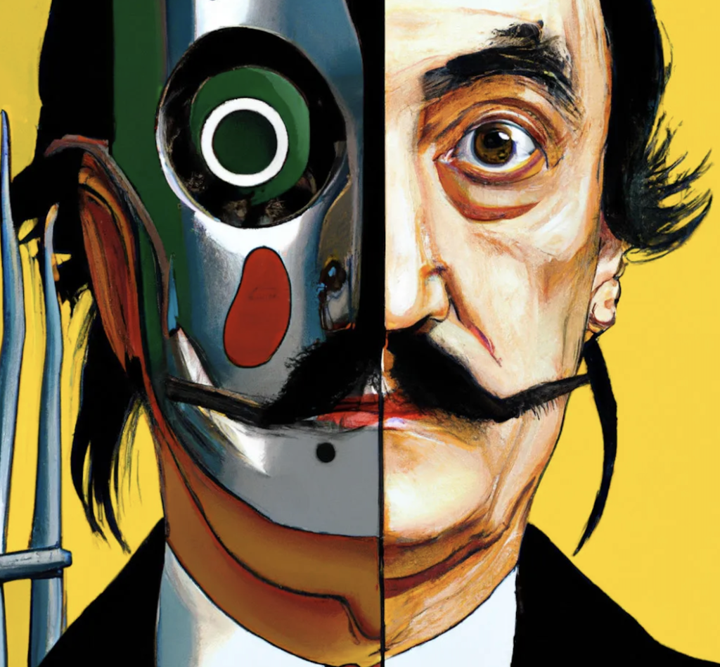 Salvador Dalí robotic face