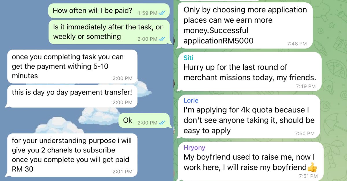 How Telegram task scams work, based on our own experience