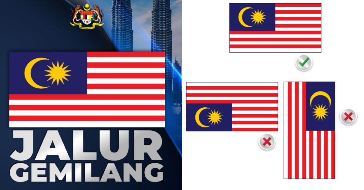Cómo mostrar correctamente Jalan Gemilang, la bandera nacional de Malasia