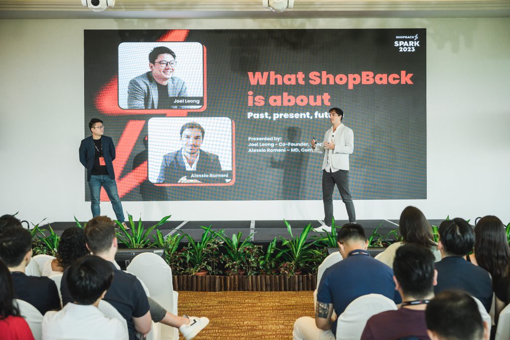 Joel Leong ShopBack co-founder Alessio Romeni Managing Director ShopBack SPARK 2023 
