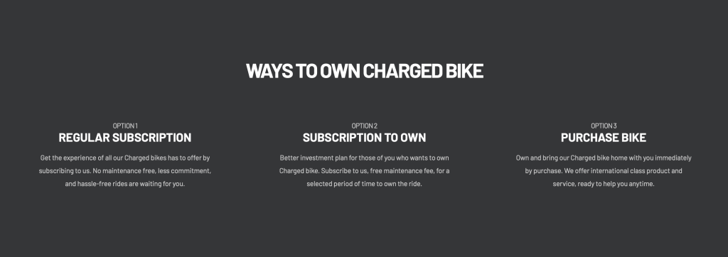 ways to own charged's bikes