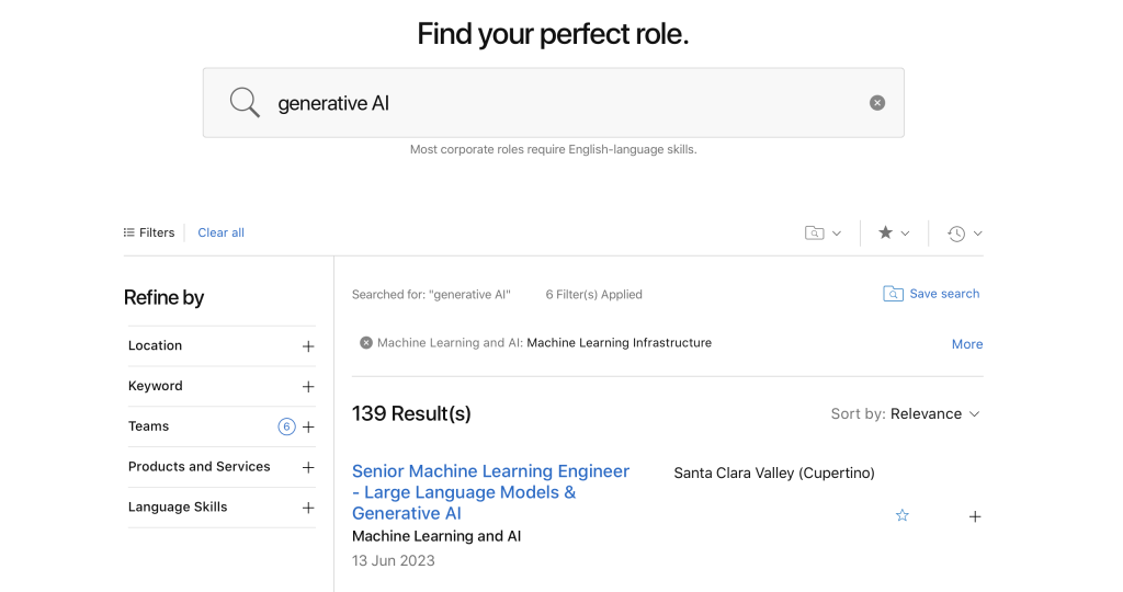 generative AI Apple