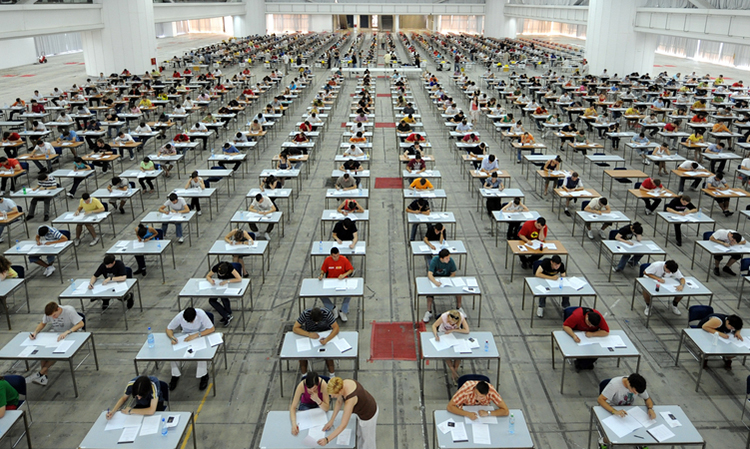 students exam hall