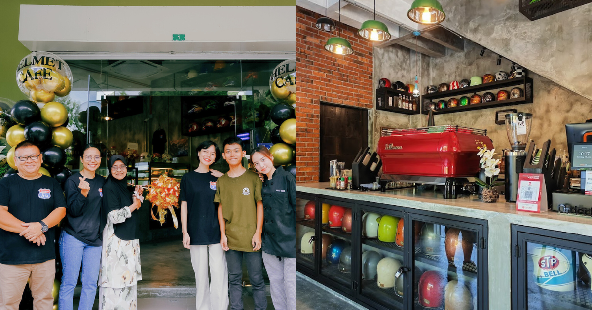 Why this family of 5 moved from KL to Perak to start a motorcycle helmet-themed cafe