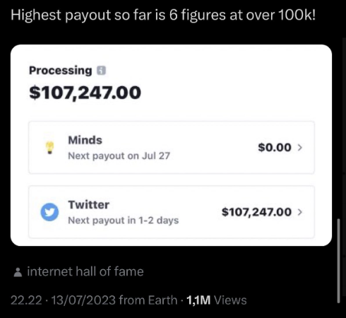 twitter payout internet hall of fame