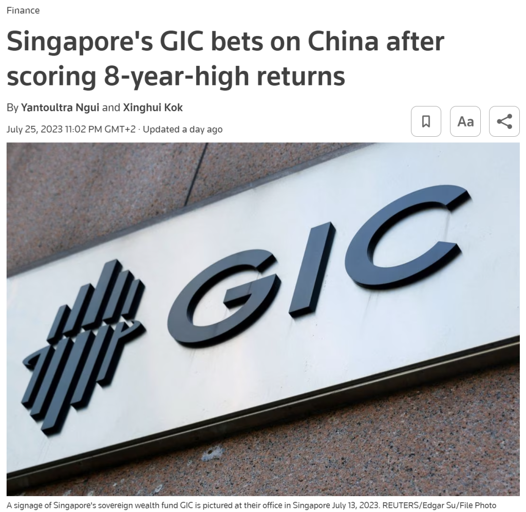 gic bets on china reuters