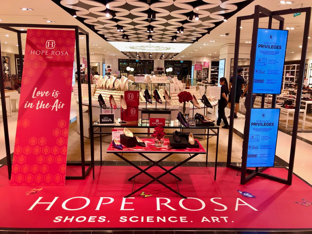HOPE ROSA's booth at Robinsons Department store 