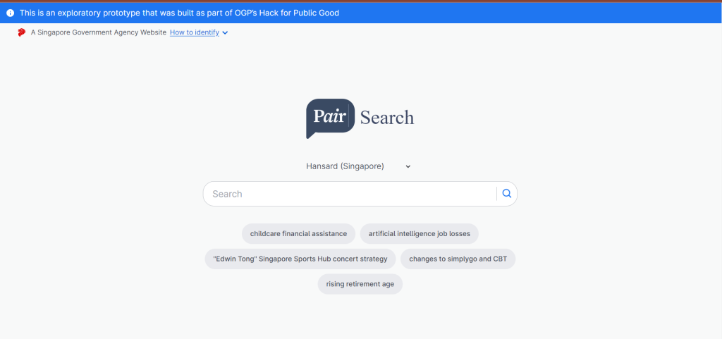 Pair Search Interface