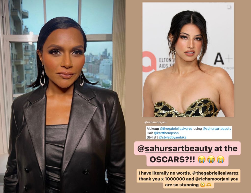 Mindy Kaling Richa Moorjani sahur's art oscars 