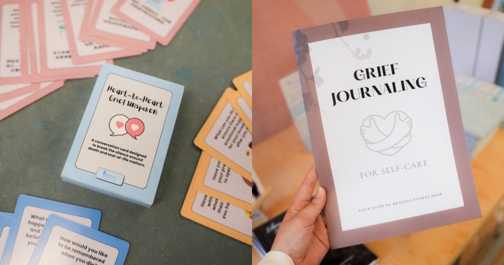 harmony funeral care card game grief journal 