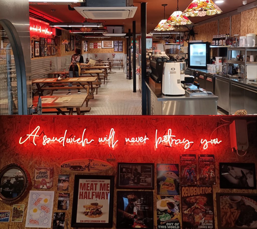 joji's sandwich parlour interior