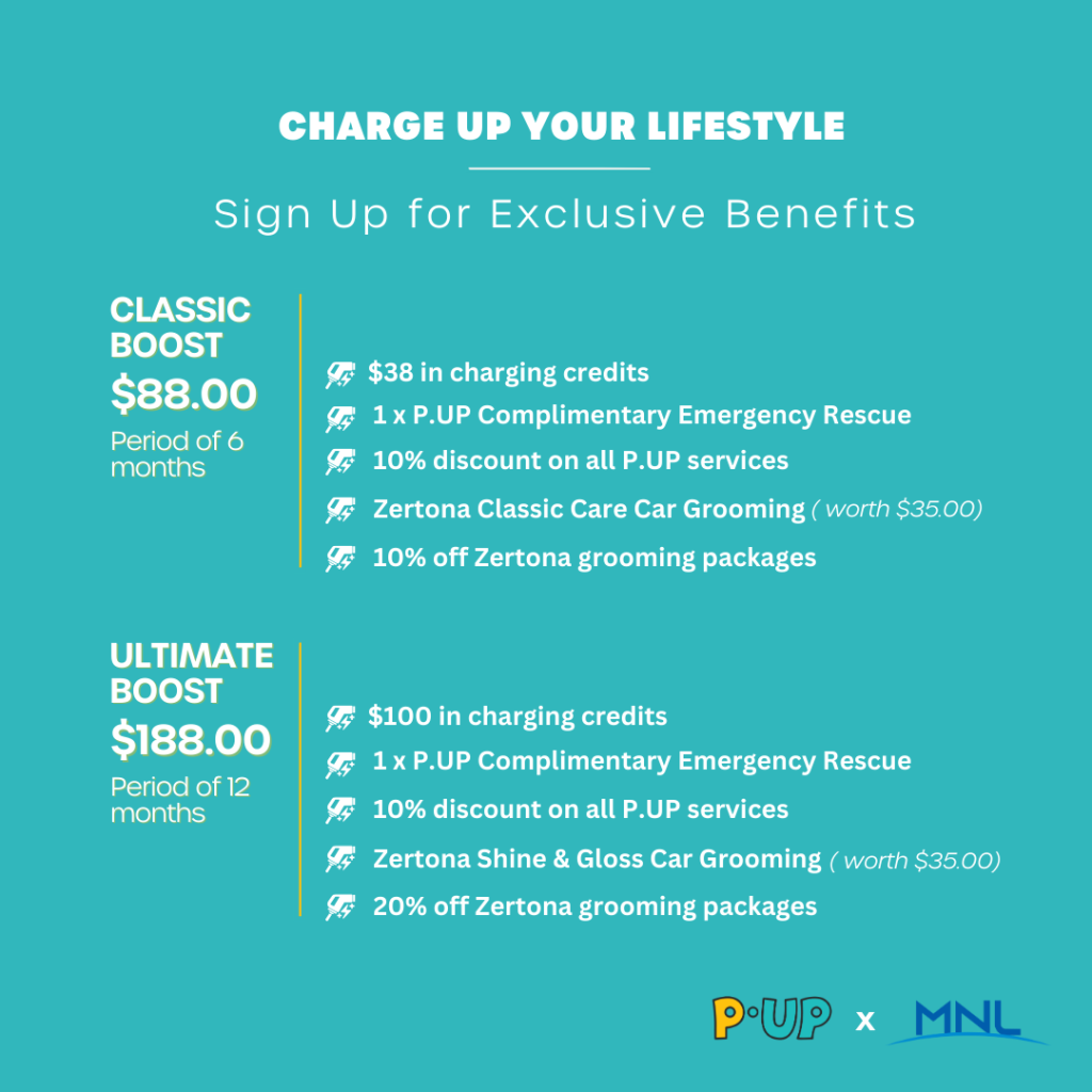 MNL Asia P.UP EV charging lifestyle membership