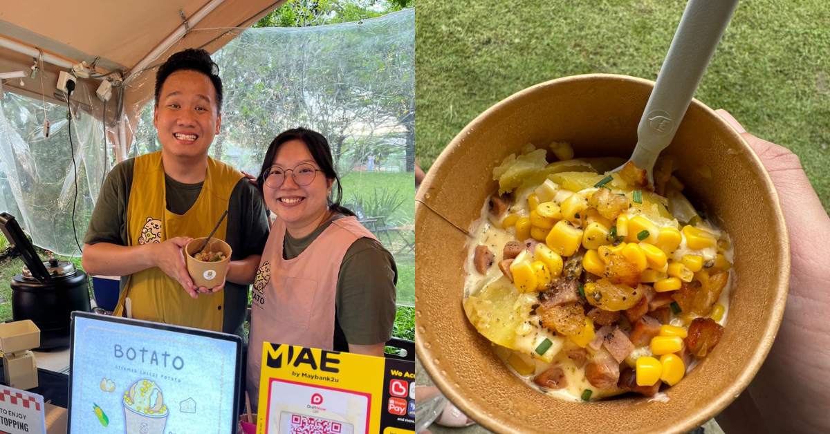 After their 9-to-5, this M’sian couple runs a side hustle selling cheesy potato bowls