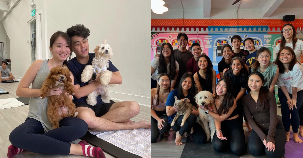 At 23, this Singaporean started a biz offering yoga classes with pets