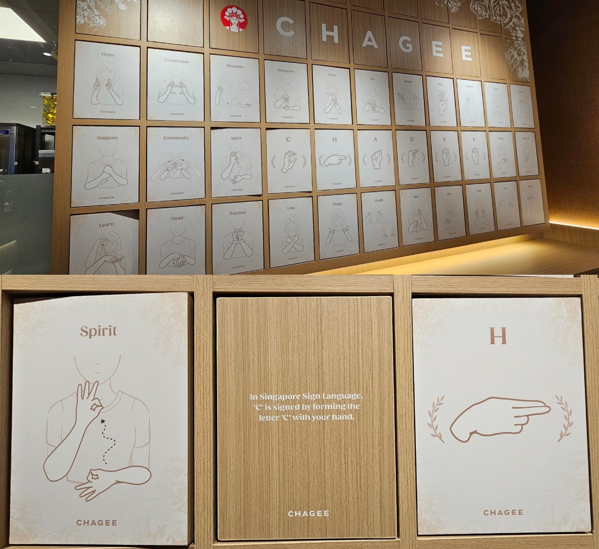 chagee singapore flip chart wall