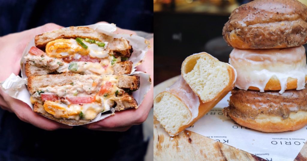 KORIO's sandwiches and doughnuts.