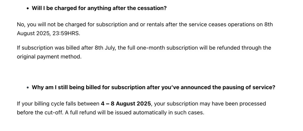 payment refunds bluesg