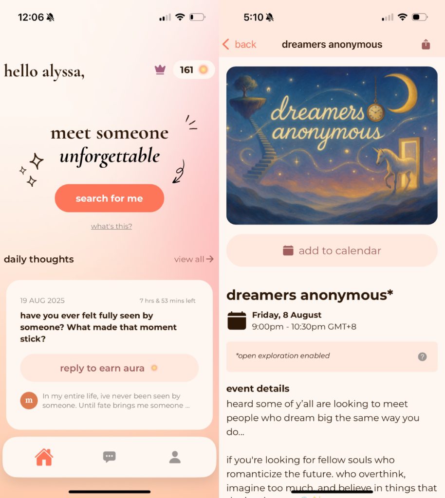 amble app interface