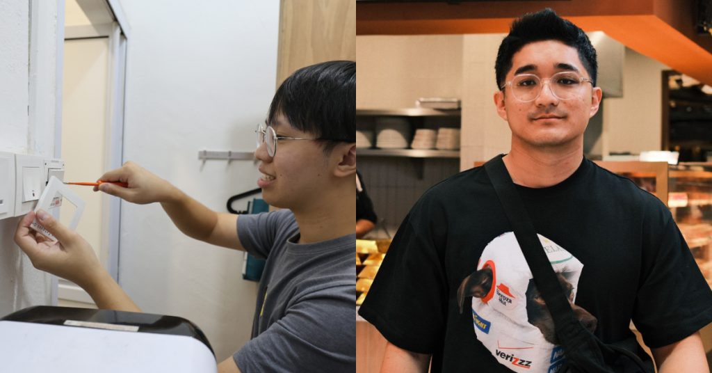 zames chew and yiah zhu cheng kash are young blue collar workers in singapore
